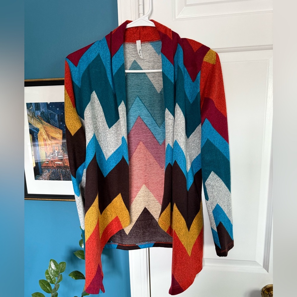 Colorful Chevron Cardigan